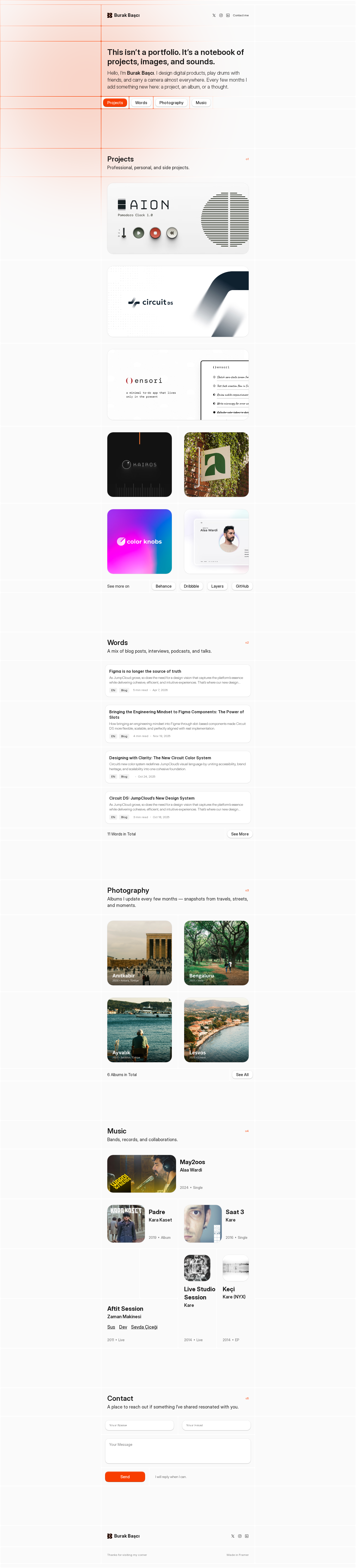 Burak Başcı | Product Designer, Photographer, Musician