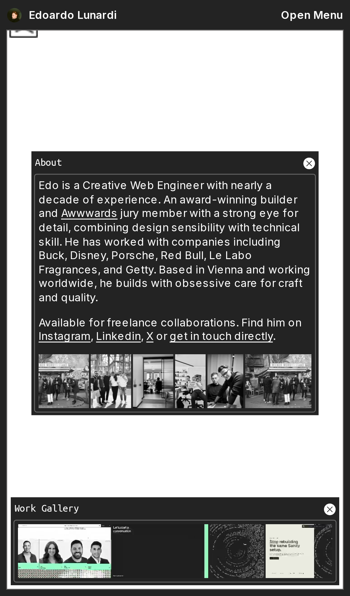 Creative Web Engineer | Edoardo Lunardi