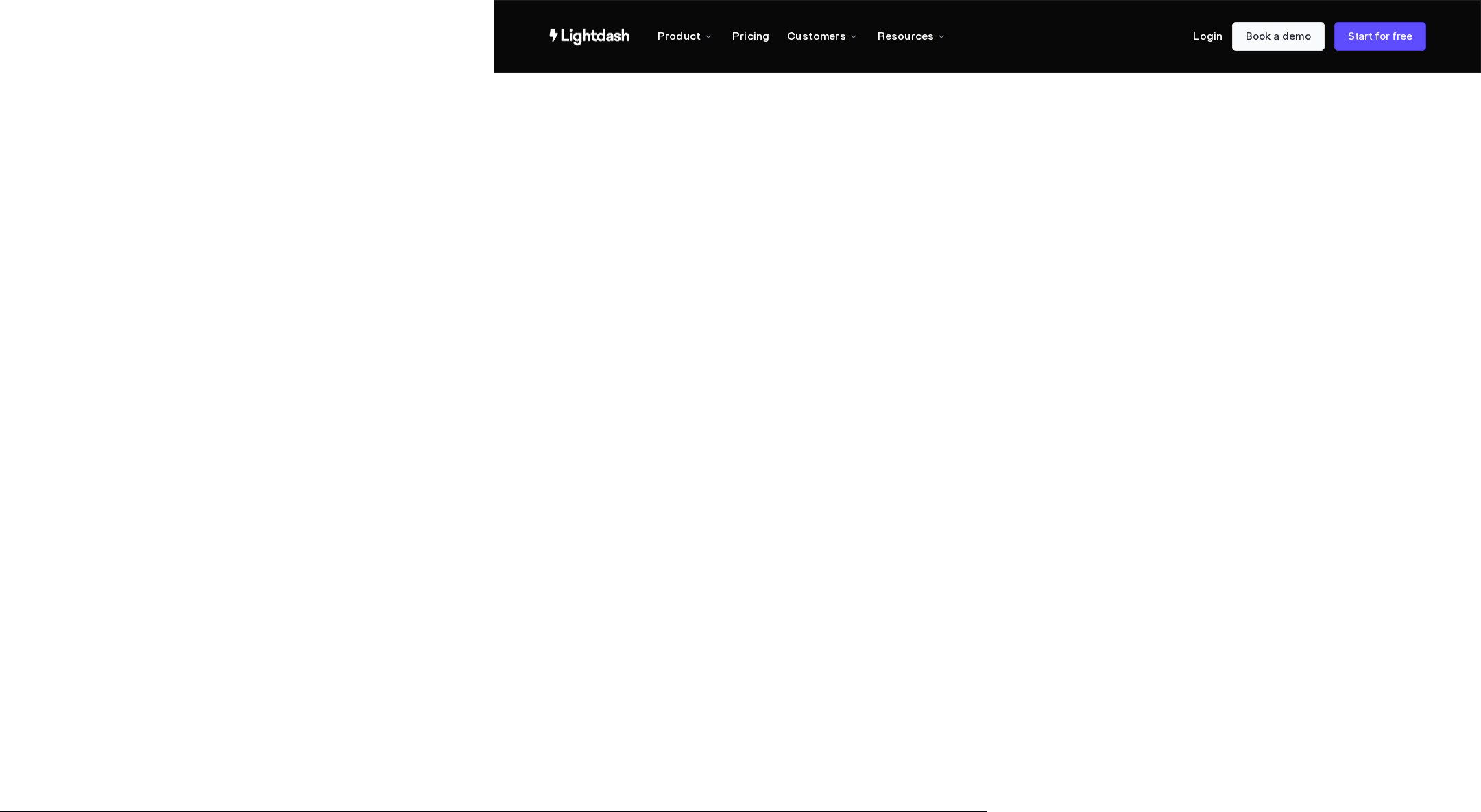 Lightdash | Build Intelligence, not just dashboards.