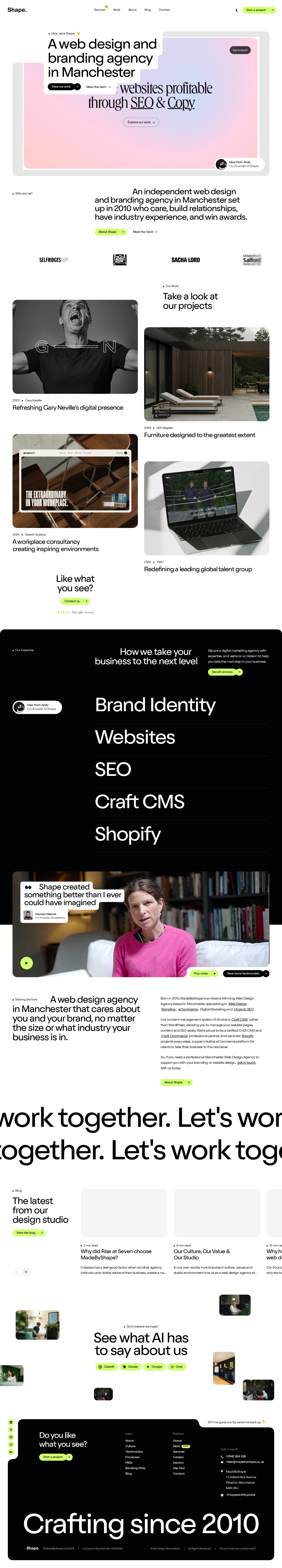 Web Design Manchester | Web Design Agency | MadeByShape