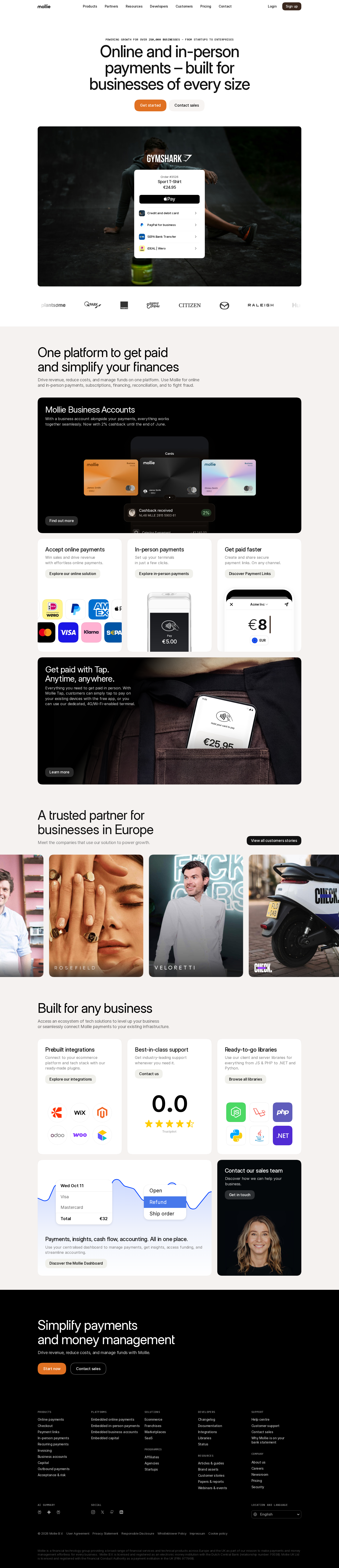 Mollie – Online and in-person payments built for businesses of every size