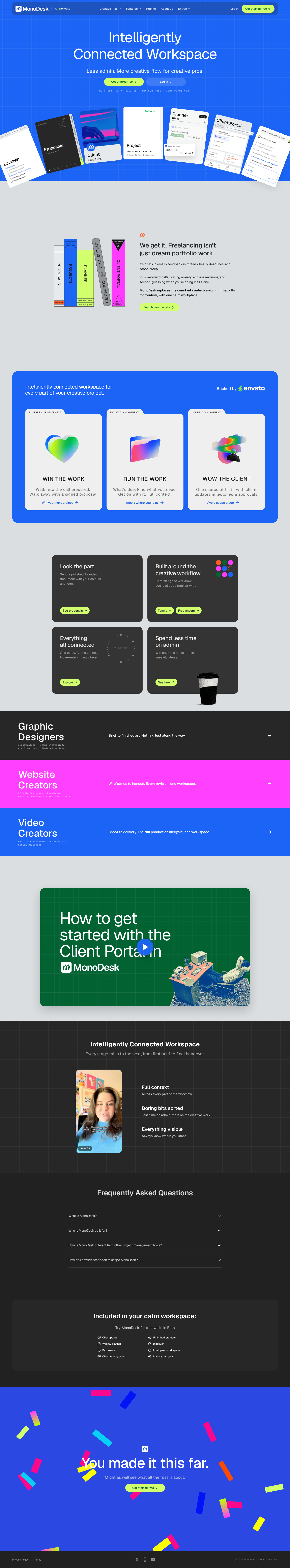 MonoDesk: All-in-One Workspace for Freelance Creatives — MonoDesk
