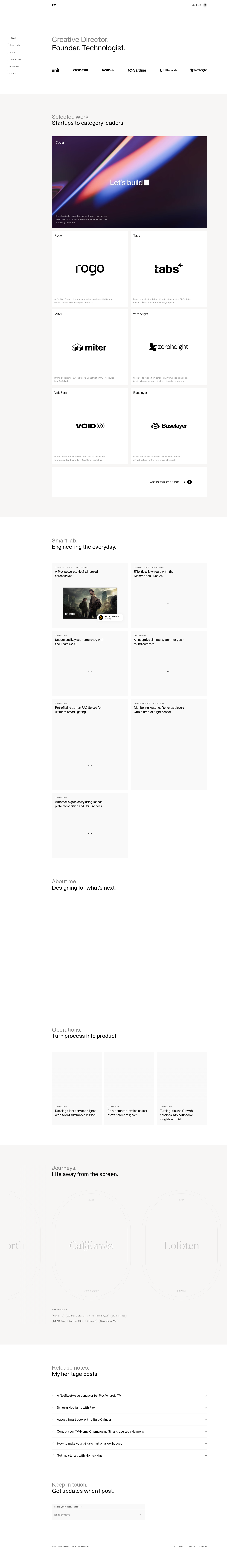 Will Beeching · Creative Director, Founder & Technologist